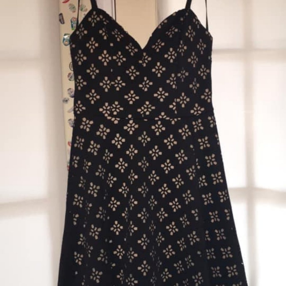 cocktail party dress black & tan, sz 7/8 B. Darlin